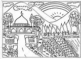 Hitam Pemandangan Diwarnai Mewarnai Alam Masjid Kartun Gunung Rumah Belum Dicontoh Nusantara Bedug Desa Pelangi Semesta Sederhana Nusagates Harian Bunga sketch template