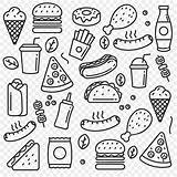 Doodle Pngtree Alimentos Burger Sellos sketch template