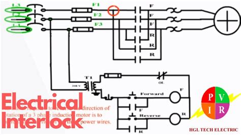 electrical interlock motor control  reverse  reverse circuit diagram youtube