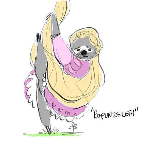 Sloth Rapunzel Princess Drawings Disney Princess Drawings All