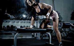Pictures Brunette Girl Workout Dumbbell Fitness Sport 3840x2400