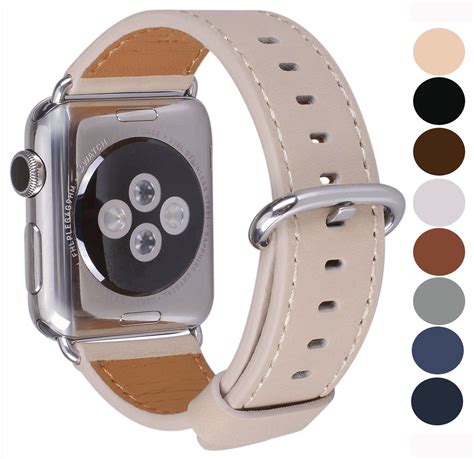 iwatch apple  bands mm  women men ivory leather band  series    ebay