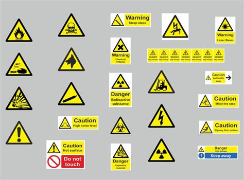 examples  warning signage included general electrical temporary