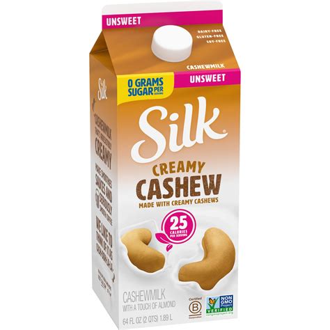 silk unsweetened cashew milk shop milk