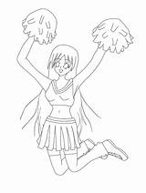 Coloring Pages Cheerleading Stunt Cheerleader Cheer Cliparts Clipart Printable Color Library Line Getcolorings Getdrawings sketch template