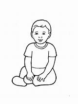 Boy Baby Coloring Sitting Pages Lds Floor Brother Symbols Library Nursery Inclined Primarily Illustration Primary sketch template