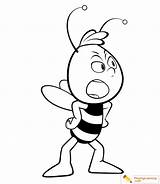 Coloring Maya Bee Pages Movie Coloriage Abeille Dessiner sketch template