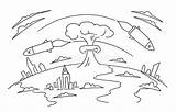Skizze Nucleari Armi Bombs Disegnato Bombe Sorvolano Disegnate Azione Pianeta Razzo Nucleare Schizzo Sketch Gezeichnete Dosimeter Radioaktiver Verschmutzungsgrad Strahlung Rocket sketch template