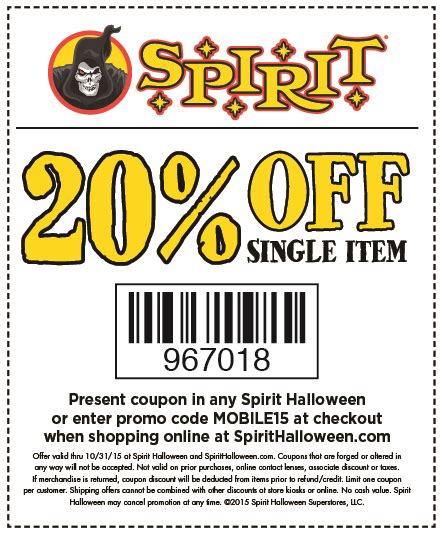 spirit halloween 20 off coupon buyvia