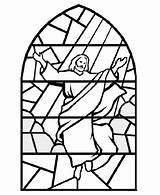 Coloring Pages Christmas Stained Glass Bible Religious Jesus Easter Printable Window Children Christian Kids Sheets Patterns Colouring Clipart Template Church sketch template