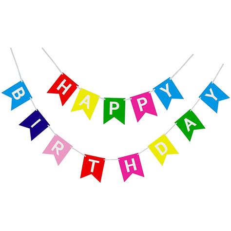 colorful happy birthday banner party decorations perfect bunting  homegarden  banquet hall