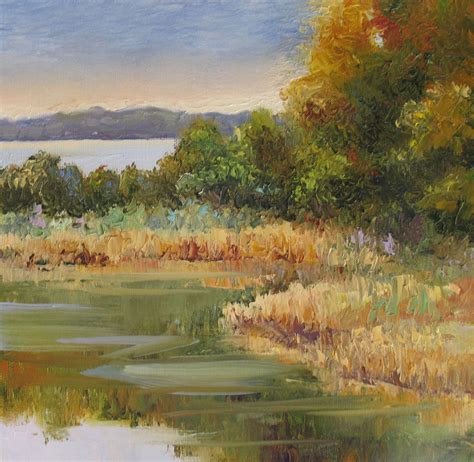 nels everyday painting pond scene sold