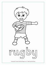 Rugby Springbok Tracing sketch template