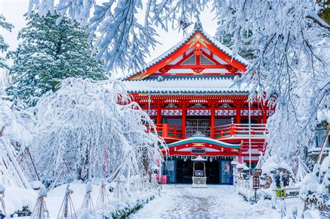 temple in the snow japan photo one big photo