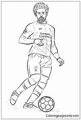 Salah Mohamed Pages Coloring Players Soccer Online Printable Color Print Coloringpagesonly sketch template