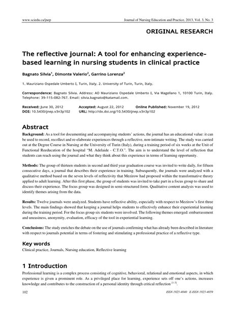 reflection essay  nursing student clinical placement reflection