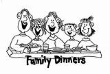 Dinner Family Clipart Eat Time Meal Drawing Draw Cooking Together Easy Quotes Kids Mealtime Dining Meals Supper Clip Eating Cliparts sketch template
