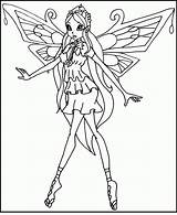Coloring Bloom Winx Club Pages Enchantix Library sketch template