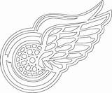 Wings Red Detroit Coloring Pages Logo Wing Hockey Logos sketch template