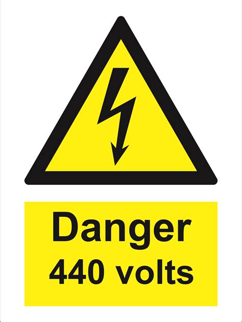 danger  volts wss warning signs safeway systems