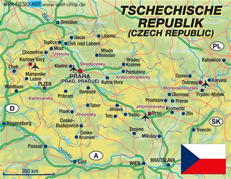 karte von tschechische republik land staat welt atlasde