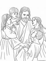 Coloring Children Loves Jesus Pages Printable Color sketch template