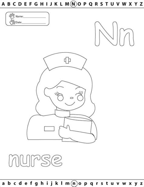 pin  nurse coloring page