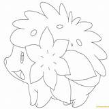 Shaymin Coloring Pages Land Form Getdrawings Getcolorings sketch template