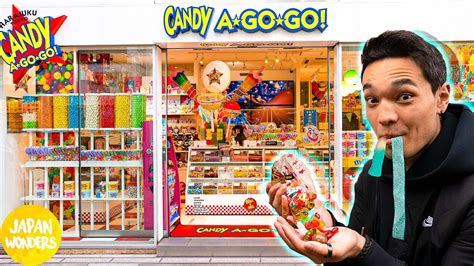 Trying Japanese Candy Harajuku Candy Store In Tokyo Japan Youtube