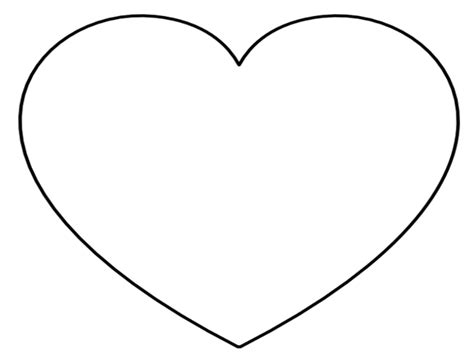 supersized heart outline extra large printable templates extra large