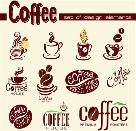 coffee logo design elements vector eps uidownload