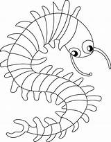 Centipede Coloring Pages Crawling Kids Insects Bestcoloringpages Preschool Color Print Getcolorings Popular Choose Board Field Round sketch template