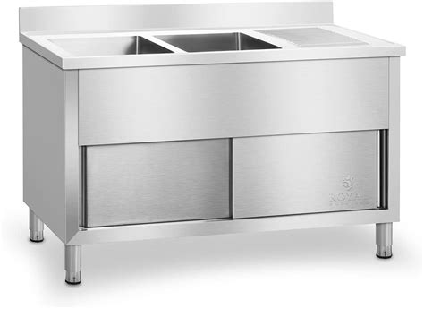 royal catering rchs ws double sink unit kitchen sink cabinet