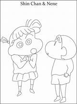 Coloring Shin Mewarnai Gambar Shinchan Crayon Sinchan Dengan Bagus sketch template