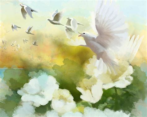 art collectibles acrylic dove wall art bird painting dove painting