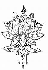 Mandala Fleur Loto Mandalas Imprimir Tatouage Coloriage Tatuagem Drawn Lotusflower Vierge Dibujar Hindues Imprimer Costas Everfreecoloring Tattoofashioontrends sketch template