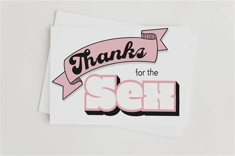 thanks for the sex card funny card sexy card etsy