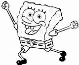 Squarepants Esponja Braccia Larghe Clipartmag Doodlebob Lukisan sketch template