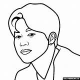 Bts Jimin Coloring Pages Celebrities Thecolor sketch template