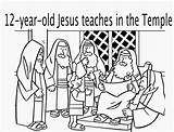 Jesus Temple Coloring Teaching Old Sunday School Boy Pages Years Color Children Year Teaches Kids Activities Lesson Bible Teachings Story sketch template