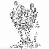 Shiva Hindu Lord Maha Shivaratri Xcolorings Trishula sketch template