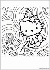 Hello Kitty Pages Cute Coloring Color Print sketch template