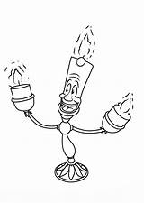 Beast Beauty Draw Drawing Lumière Candle Step Coloring Pages Lumiere Cartoon Tutorial sketch template