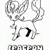 Leafeon Coloring Pages Pokemon Eevee Colouring Comments Vaporeon Popular Coloringhome sketch template
