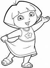 Dora Coloring Pages Drawing Printable Color Getdrawings Getcolorings Clipartmag Friends sketch template