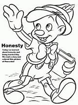 Coloring Honesty Pages Pinocchio Worksheets Kids Template Disney Sheets Colouring Printable Activities Color Clipart Adults Print Lessons Related Library Lesson sketch template