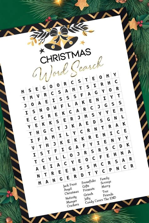 christmas word search gameholiday party gameprintable etsy