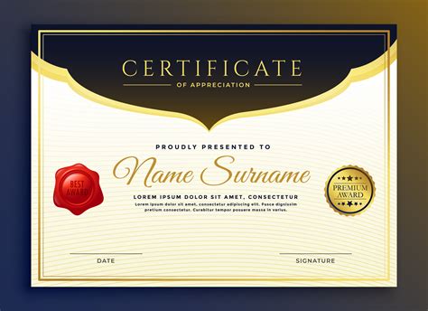 professional diploma certificate template design   vector