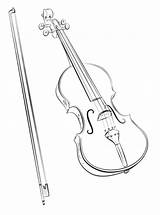 Violino Arco Colorare Disegni Strumenti Tutorials Tegning Supercoloring Cello sketch template