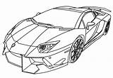 Lamborghini Kleurplaat Aventador Rennwagen Ausmalbild Huracan sketch template